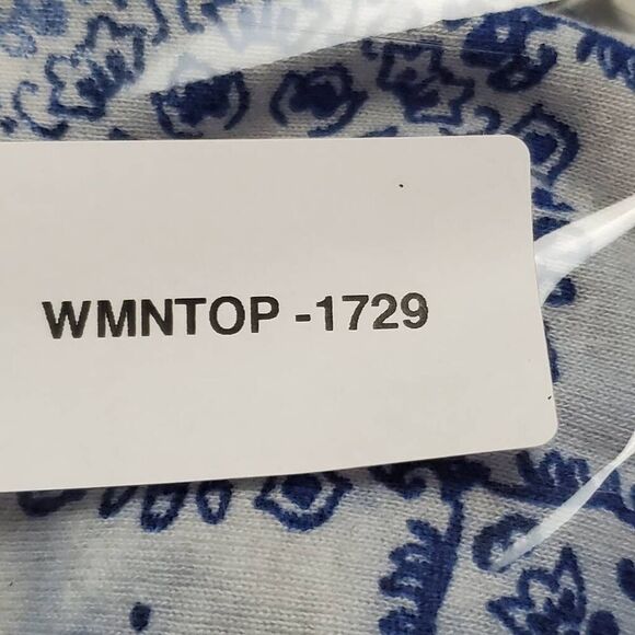 Croft & Barrow XL Blue Print SS T-Shirt - Picture 5 of 5